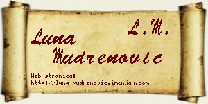 Luna Mudrenović vizit kartica